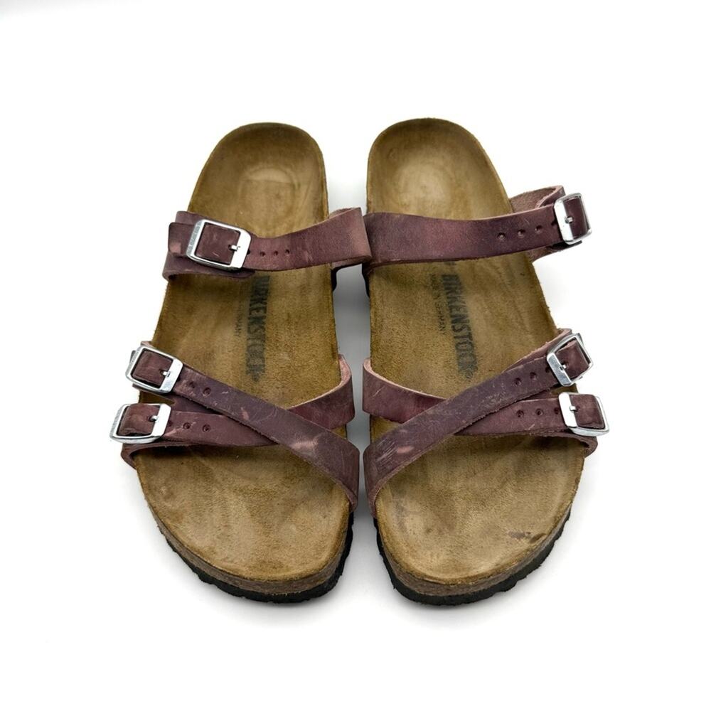 Birkenstock Franca Oiled Leather Sandal Lavender Blush EU 40 US L9 Narrow - Picture 13 of 14